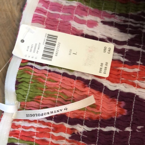 Anthropologie NWT Reversible Smocked Mini Dress Size XL. - Picture 10 of 10